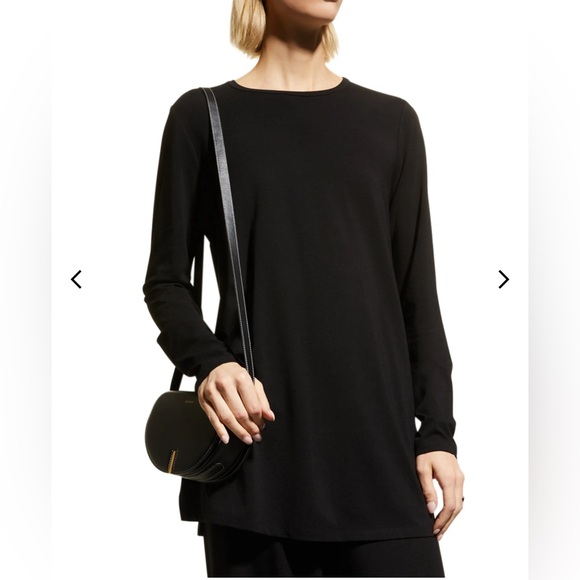 Eileen Fisher Tops - Eileen Fisher Tunic Long Top‎ Blouse Medium Rye Brown
